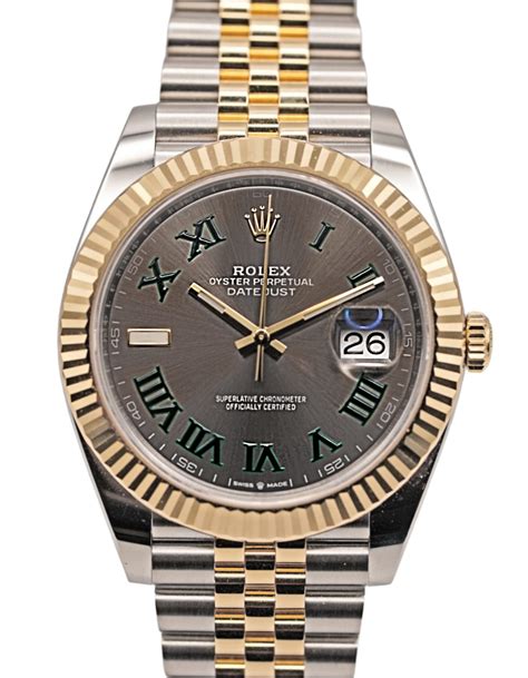 rolex datejust 2 tone jubilee fluted bezel 40 mm swissluxury|Rolex Datejust wimbledon two tone.